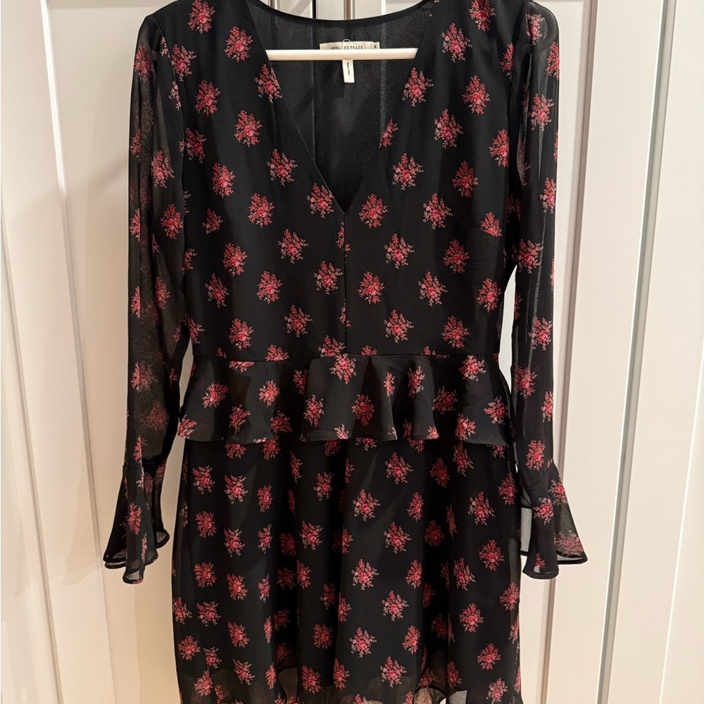 Avec Les Filles Ruffle Mini Dress